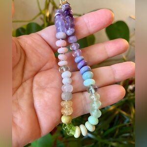 Tova Malibu 9" Gemstone Extender In Dreamy Greens and Lavender Colorway